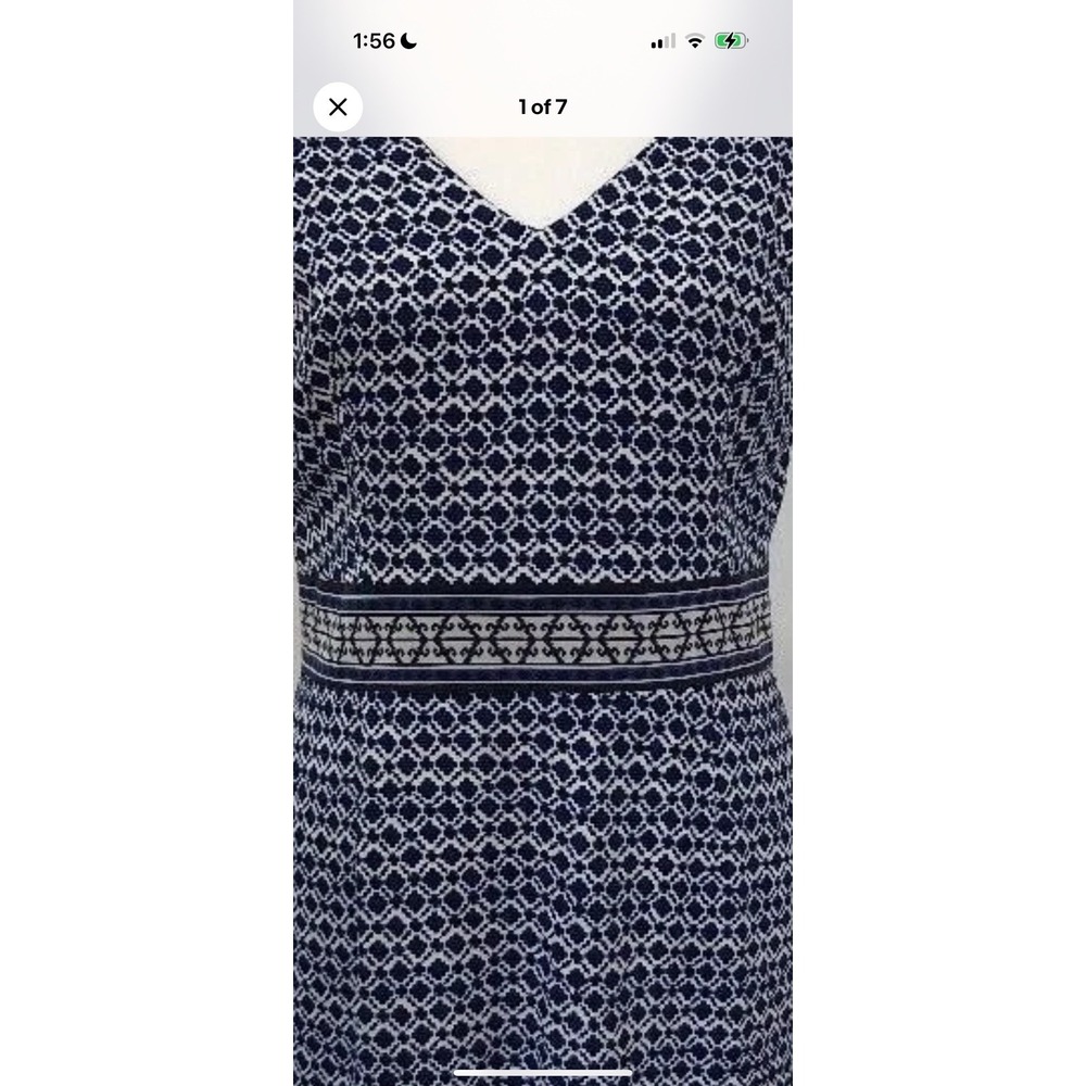 Tory Burch Women's Navy Blue Sheath Dress Size 6 GORGEOUS dress - Picture 11 of 16